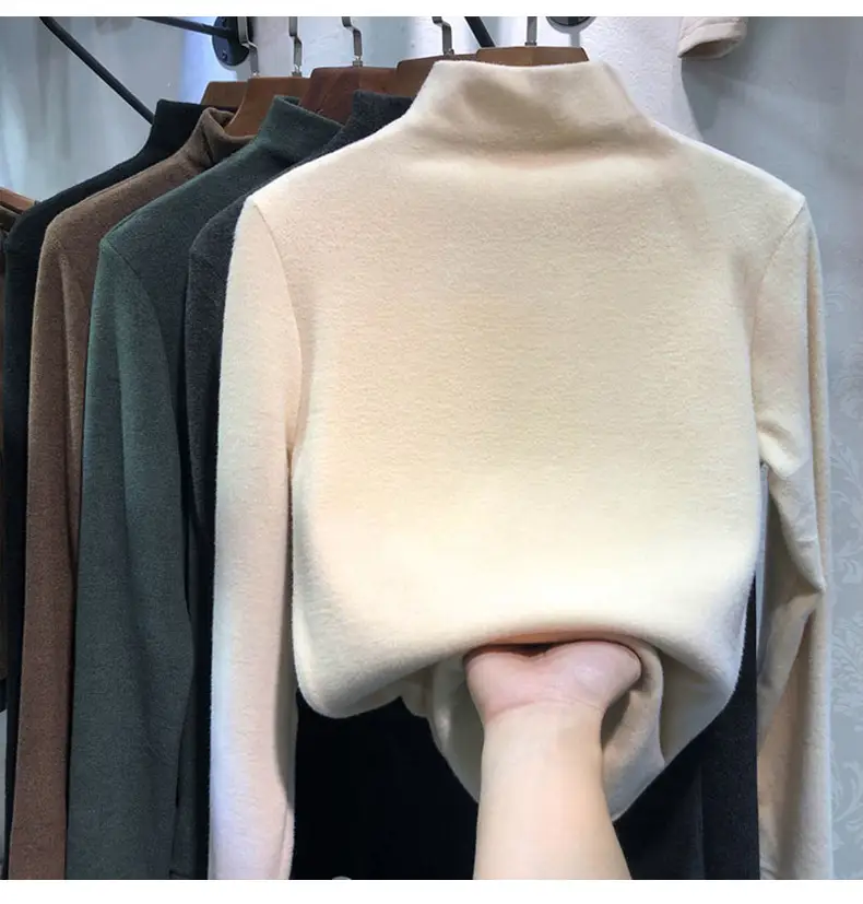 Women's 2021 Velvet Thermal Shirt with 8 Colors — feature 10