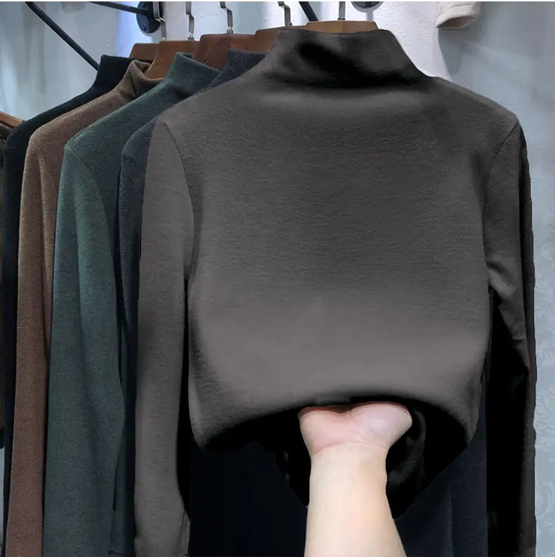 Women's 2021 Velvet Thermal Shirt with 8 Colors — feature 12