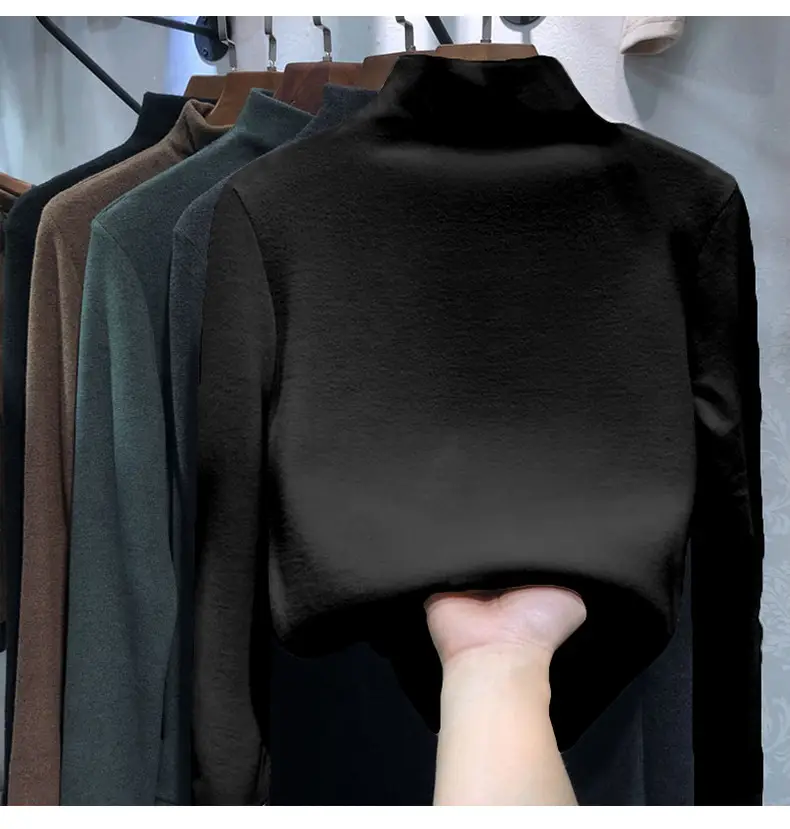 Women's 2021 Velvet Thermal Shirt with 8 Colors — feature 6