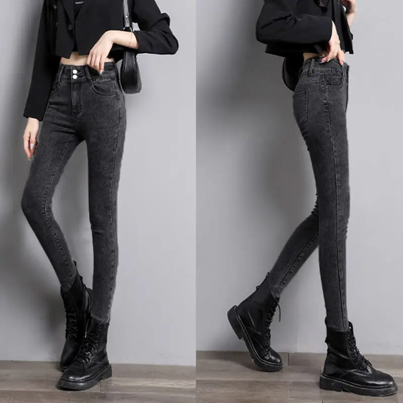 Women Stretch Slim Fit Pencil Pants High Waist New Spring Autumn - Image 2