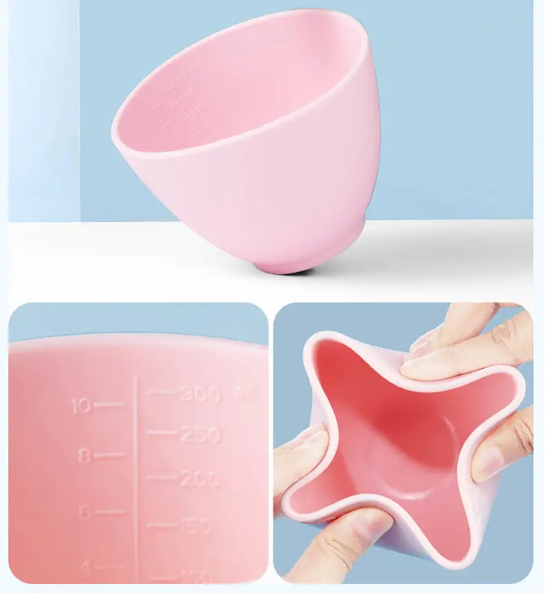 5-Piece Pink Silicone Skin Care Kit with Brush & Mask - Image 4
