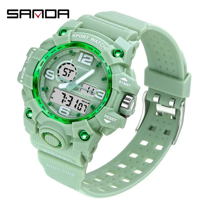 Sanda Pink Digital Sport Watch for Women Men