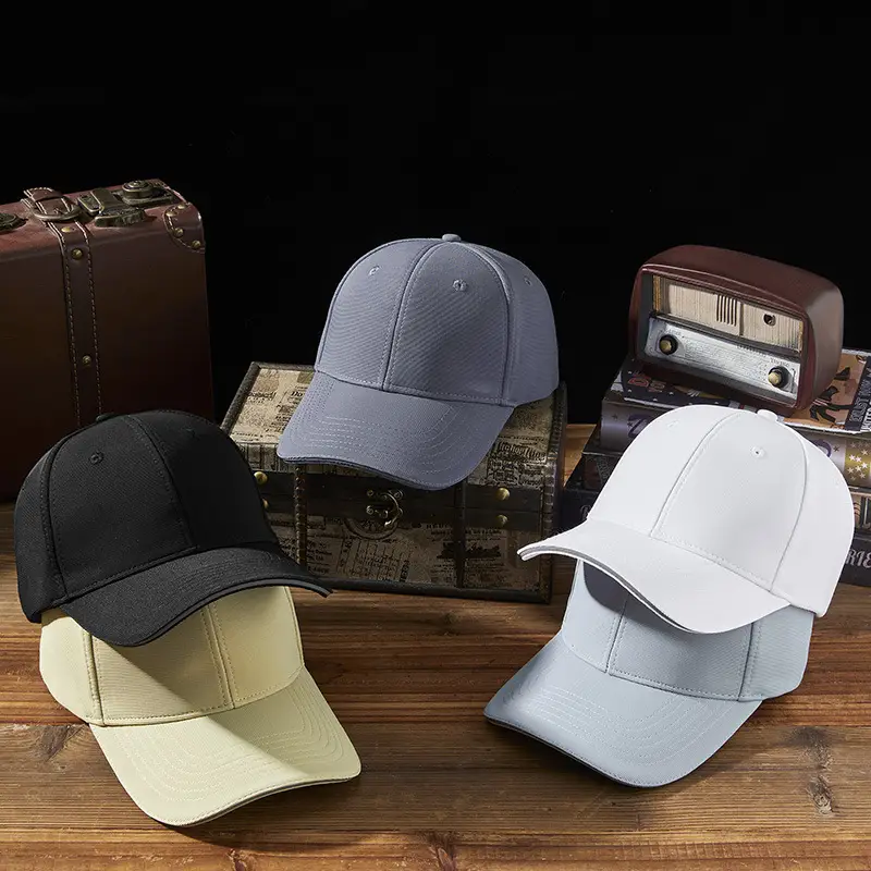 Men Blue Stretch Baseball Cap with Reflective Strap - Image 9