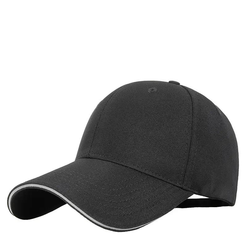 Men Blue Stretch Baseball Cap with Reflective Strap - Image 12