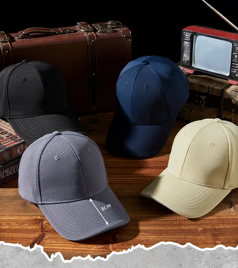 Men Blue Stretch Baseball Cap with Reflective Strap — feature 19