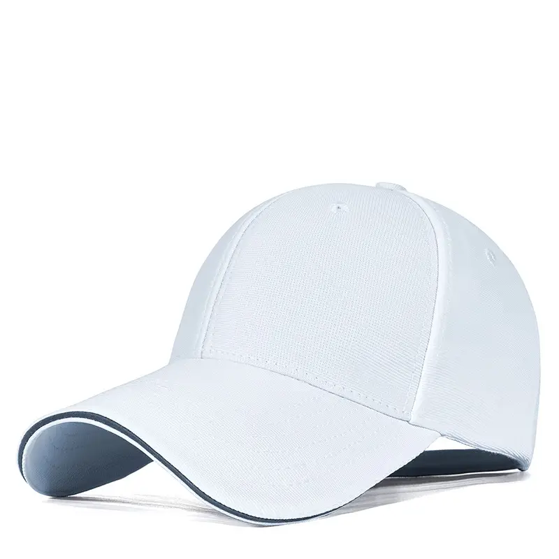 Men Blue Stretch Baseball Cap with Reflective Strap - Image 3