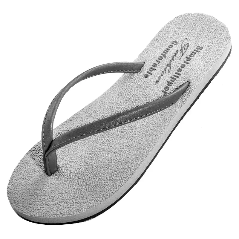 Summer Men's Grey Slip-On Flip Flops Non-Slip