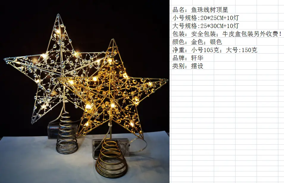 Star Shaped Christmas Tree Decor with LED Lights — feature 4