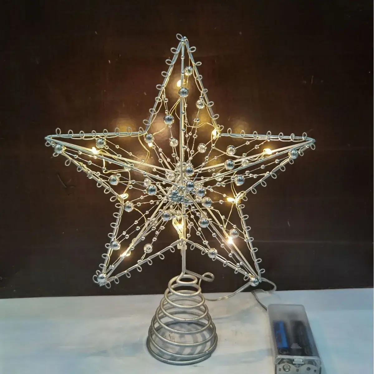 Star Shaped Christmas Tree Decor with LED Lights - Image 2
