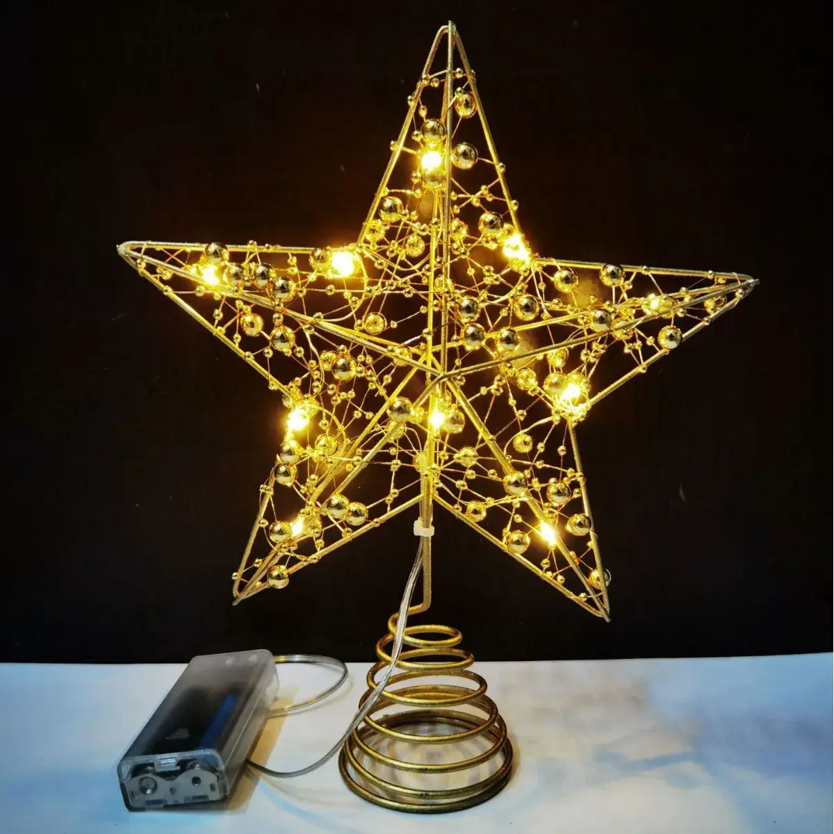 Star Shaped Christmas Tree Decor with LED Lights - Image 3