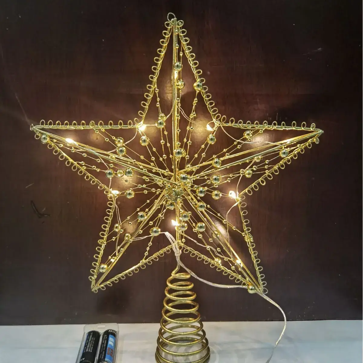 Star Shaped Christmas Tree Decor with LED Lights - Image 9