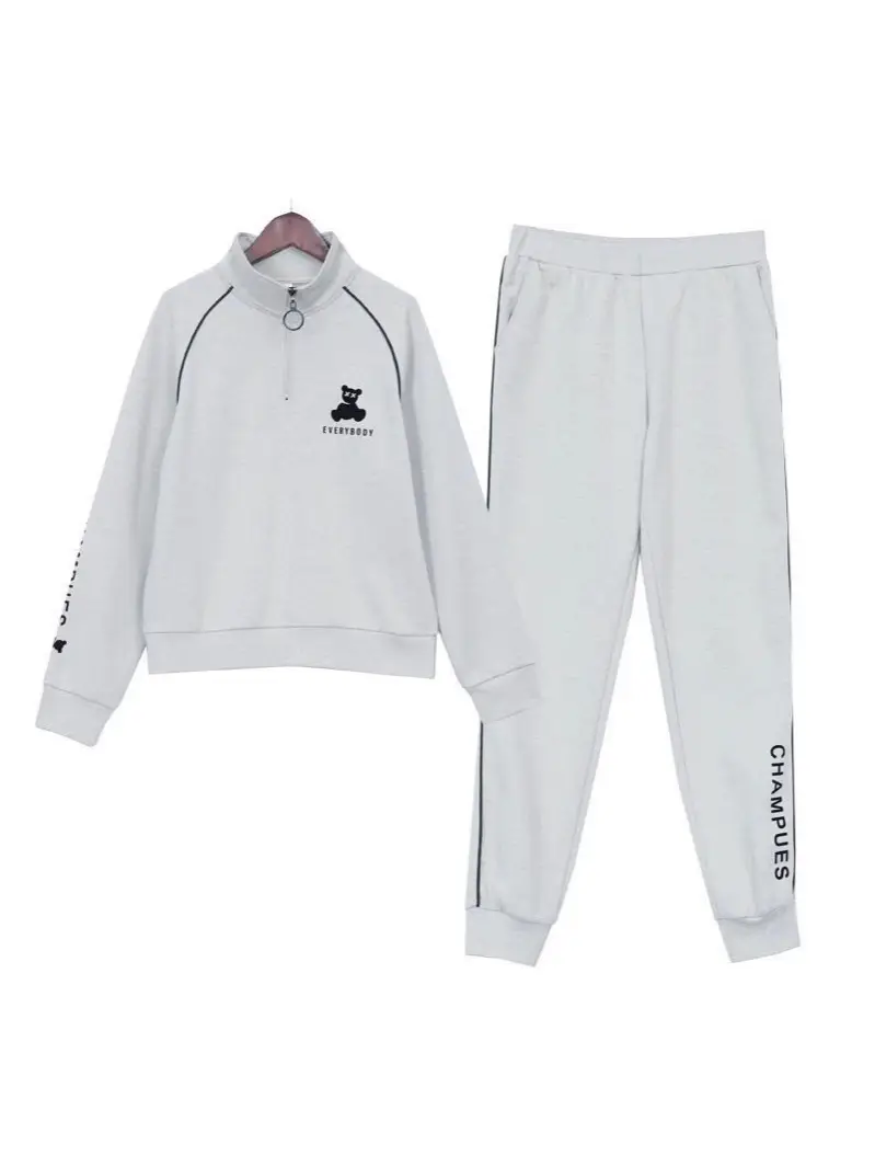 Women Cross-Border Sweatshirt Harem Pants Set Green Large - Image 9