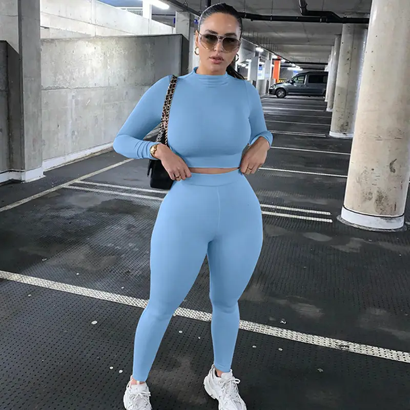 2021 Women's 2-Piece Slim Fit Sports Suit Set — feature 12