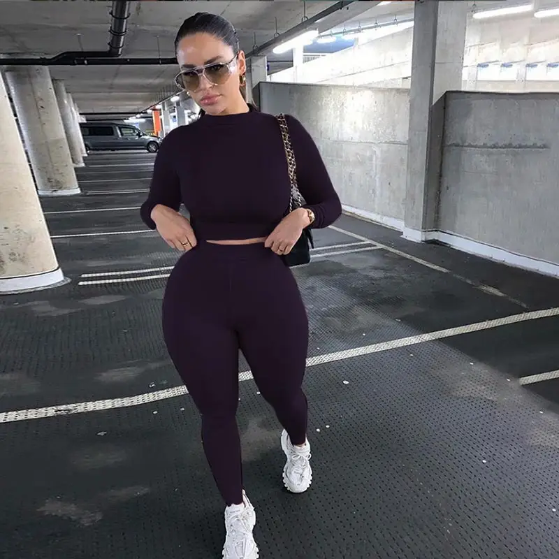2021 Women's 2-Piece Slim Fit Sports Suit Set — feature 8
