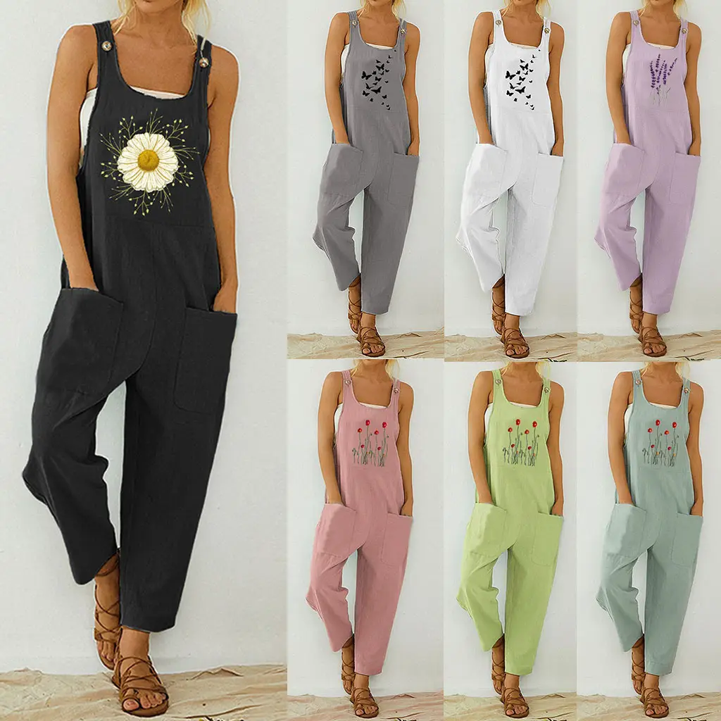 Black Printed Plus Size Casual Pants for Women - Image 3