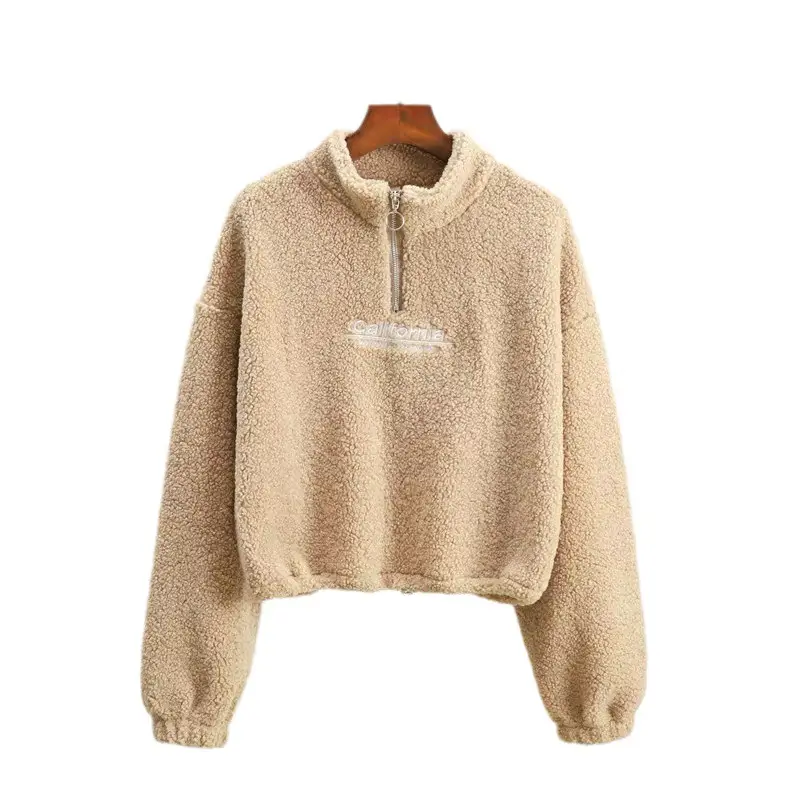Women's 300g Cashmere Fleece Hoodie Blue Loose Fit - Image 9