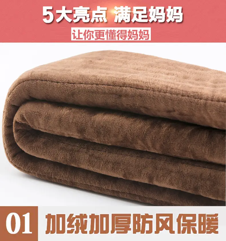 Winter Warm Camel Velvet Pants for Women — feature 6