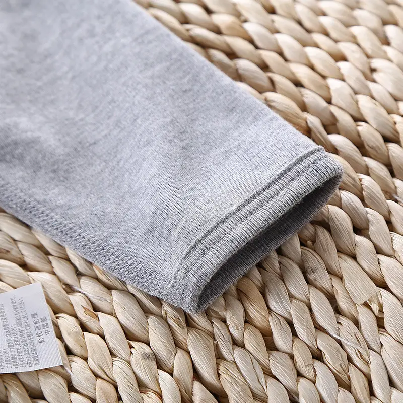 Newborn Baby Long Sleeve Cotton Hoodie Set Grey Striped - Image 6