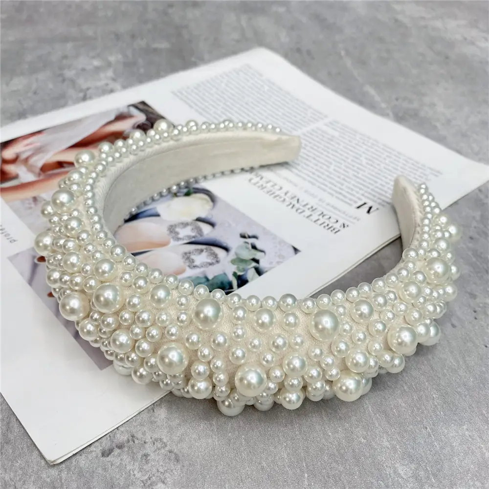 Heavy Handmade Pearl Crossbody Band Red Silver White - Image 11