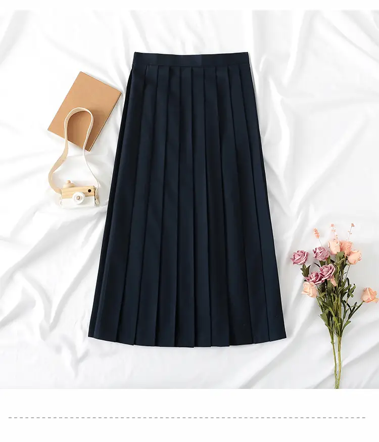 Navy Blue Japanese Sailor Suit Skirt Long Sleeve - Image 7