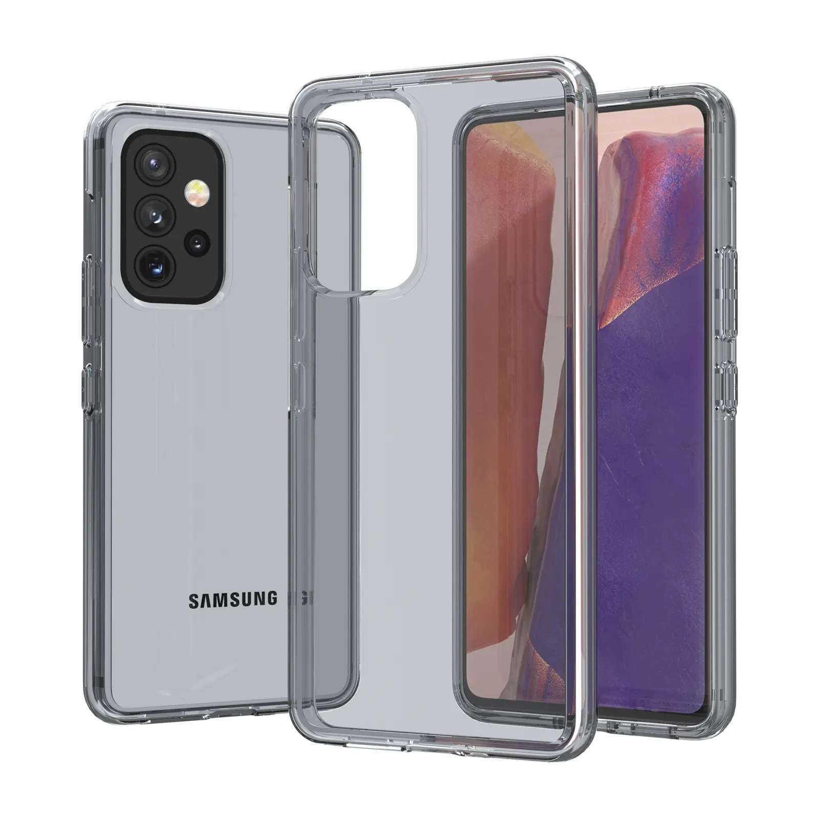 Samsung A33 Transparent Glitter Phone Case - Image 6