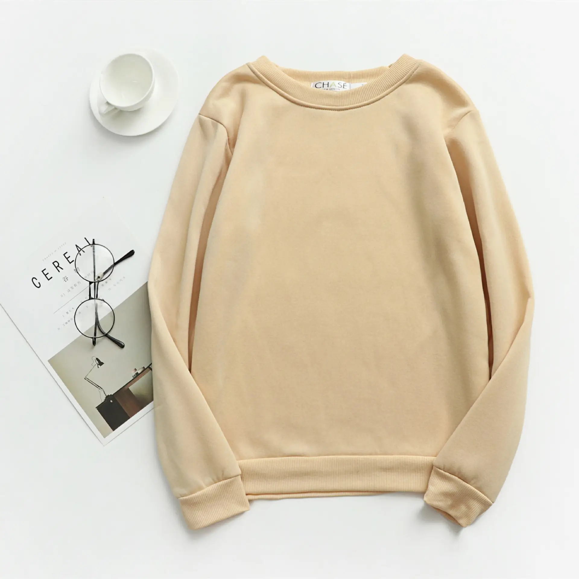 Blue Crossbody Crewneck Sweater Unisex Winter Commuter - Image 2