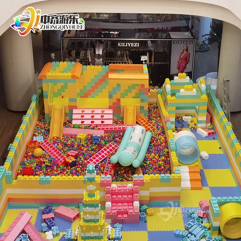 Pink Foam Building Blocks for Kids Large Assembly Toy - Image 14