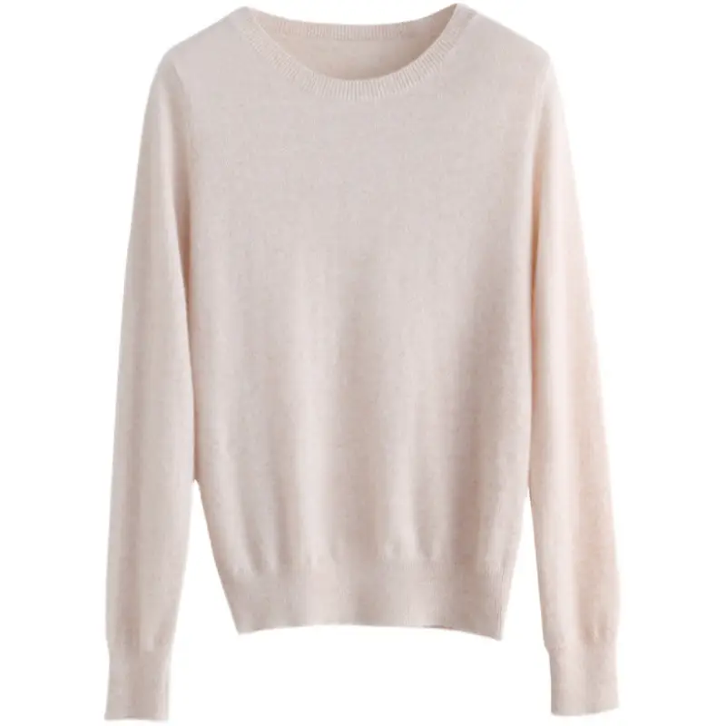 Women's Warm Knit Pullover Round Neck Long Sleeve - Image 15