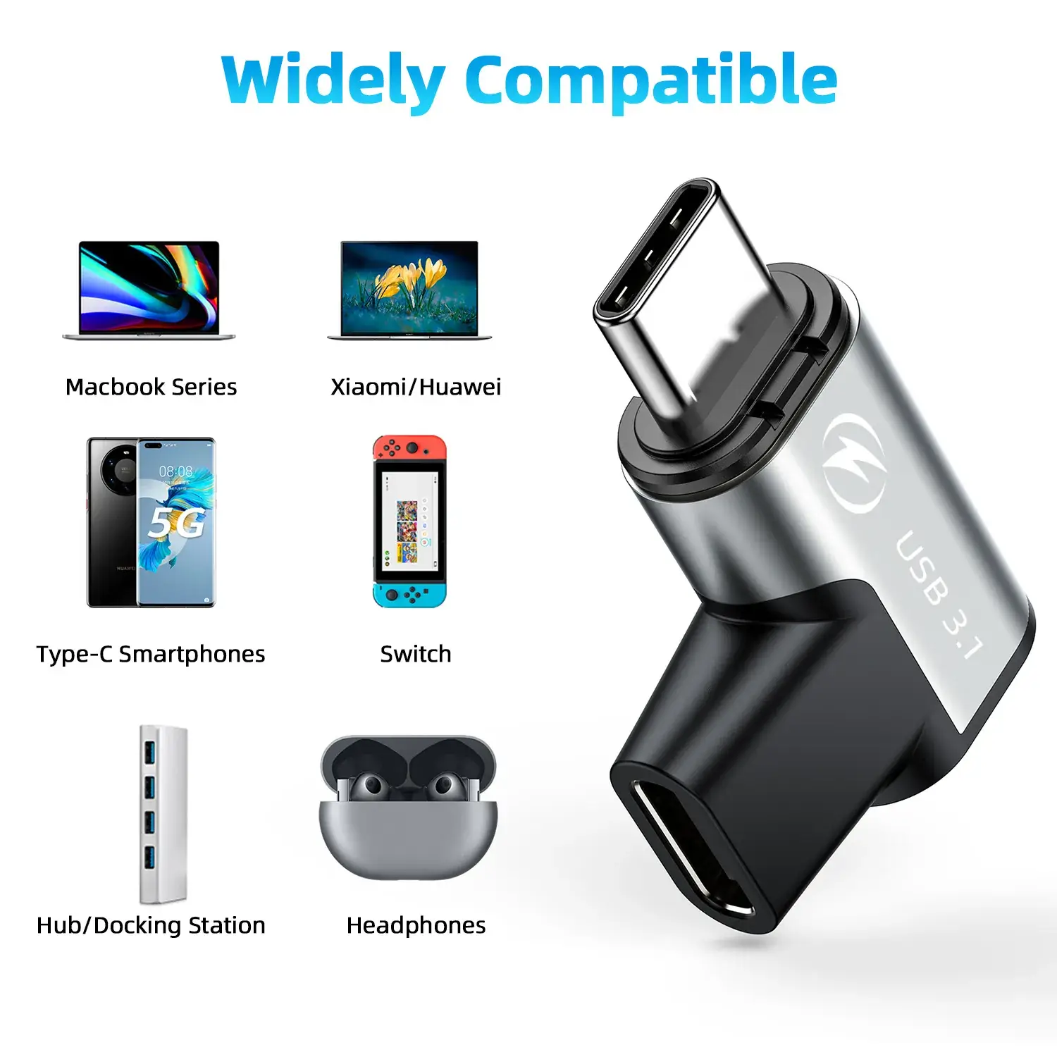24Pin Magnetic USB3.1 Adapter for MacBook, iPad, Switch, Headphones - Image 6