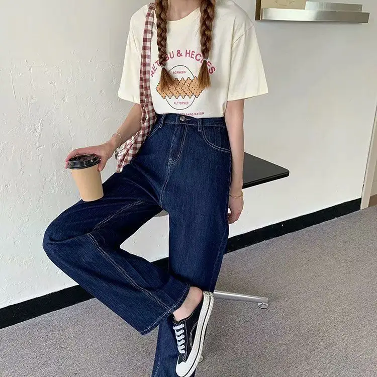 Women Dark Blue Wide Leg Pants High Waist 2026 — feature 19