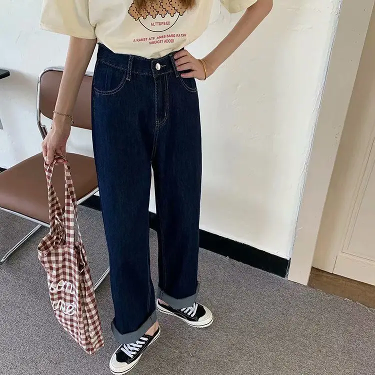 Women Dark Blue Wide Leg Pants High Waist 2026 — feature 21