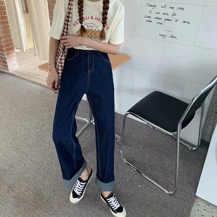 Women Dark Blue Wide Leg Pants High Waist 2026 — feature 23