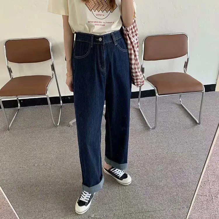 Women Dark Blue Wide Leg Pants High Waist 2026 — feature 26