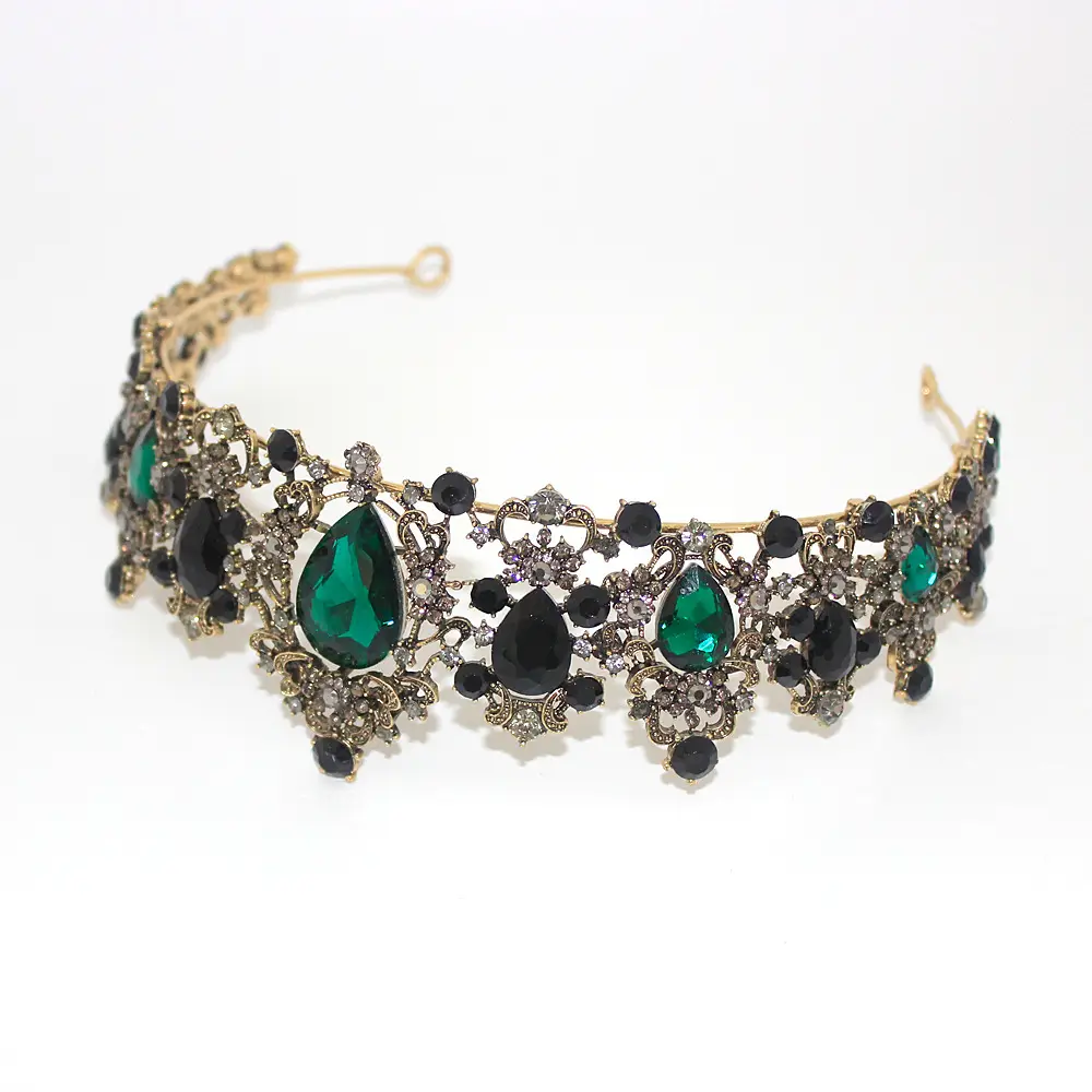 European & American Bride Crown with Seven Color Diamonds - Image 4