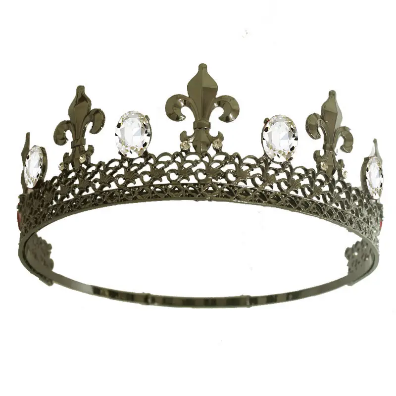 European Crown with Red Stones & Gold Finish - Image 5