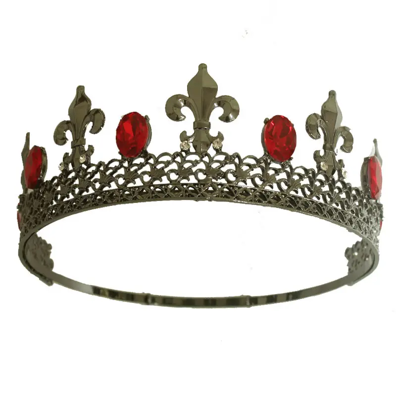 European Crown with Red Stones & Gold Finish - Image 6