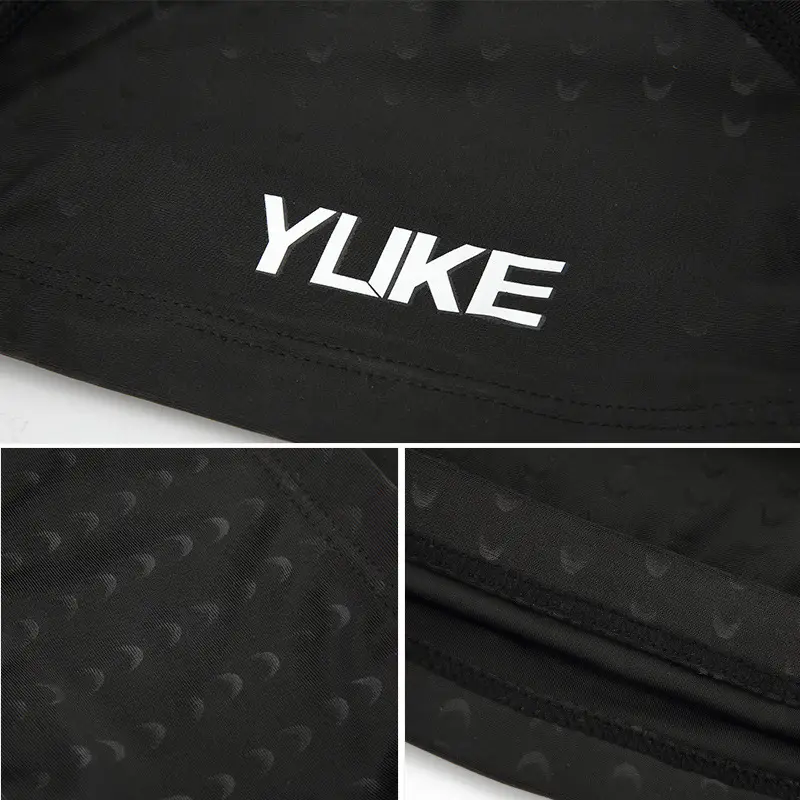 Yuke swimming cap unisex solid color large long hair comfortable stretch imitation shark skin cloth cap swimming cap wholesale