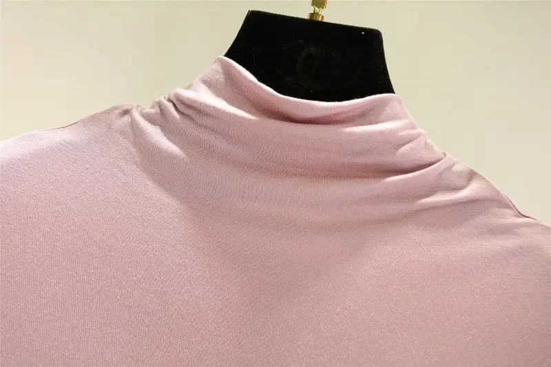 Women's Blue Modal Half Turtleneck Shirt — feature 22