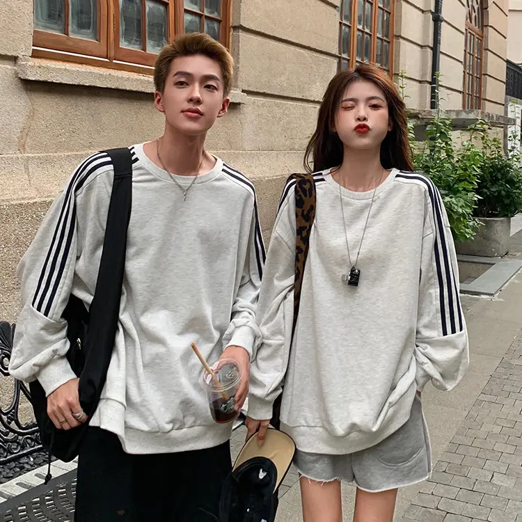 Women's 3 Bar Sweater Set Grey Loose Fit 2025 — feature 3
