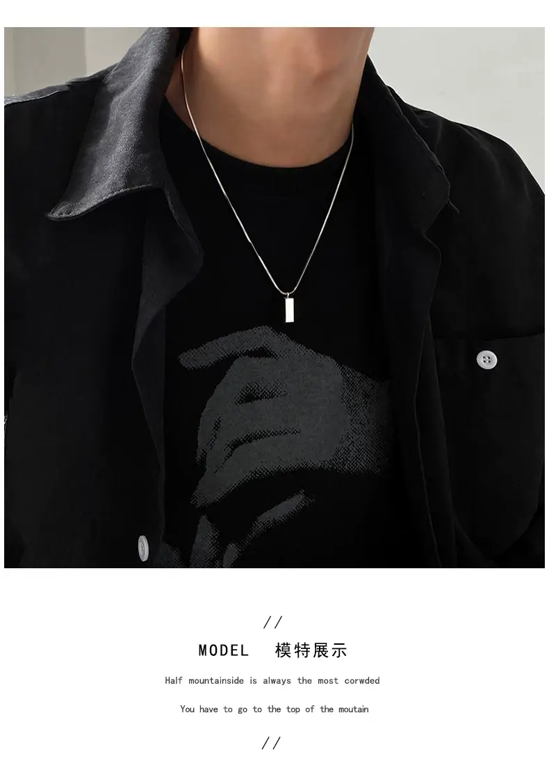 Silver Hip Hop Necklace for Men Women Luxury Chain Accessory — feature 2