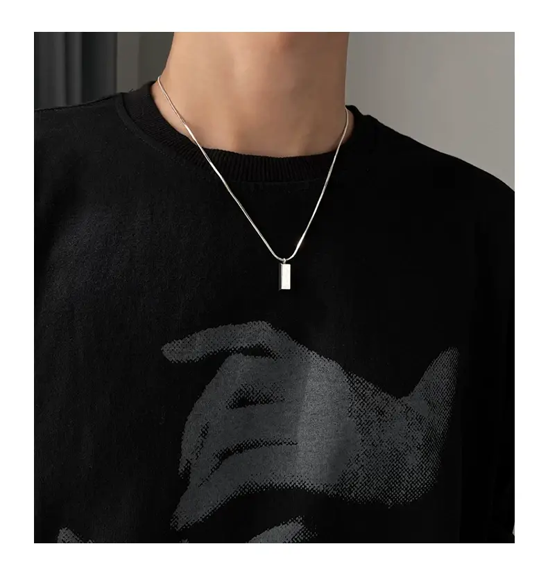 Silver Hip Hop Necklace for Men Women Luxury Chain Accessory — feature 3
