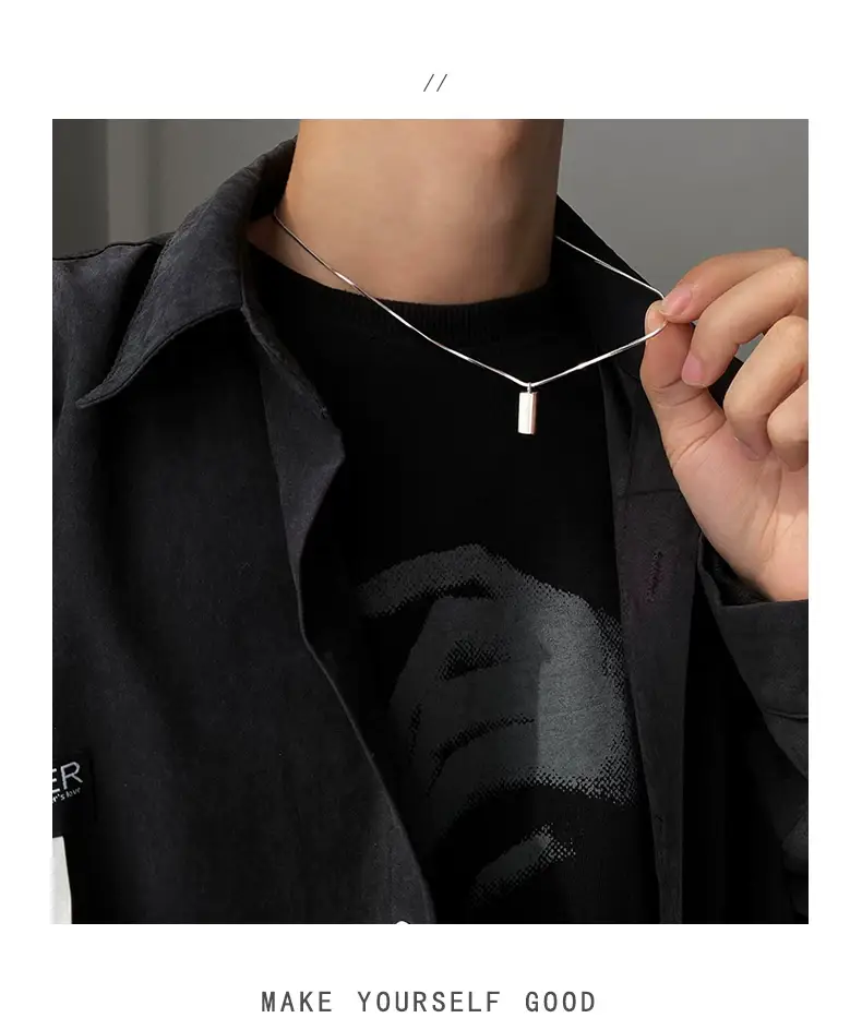 Silver Hip Hop Necklace for Men Women Luxury Chain Accessory — feature 5