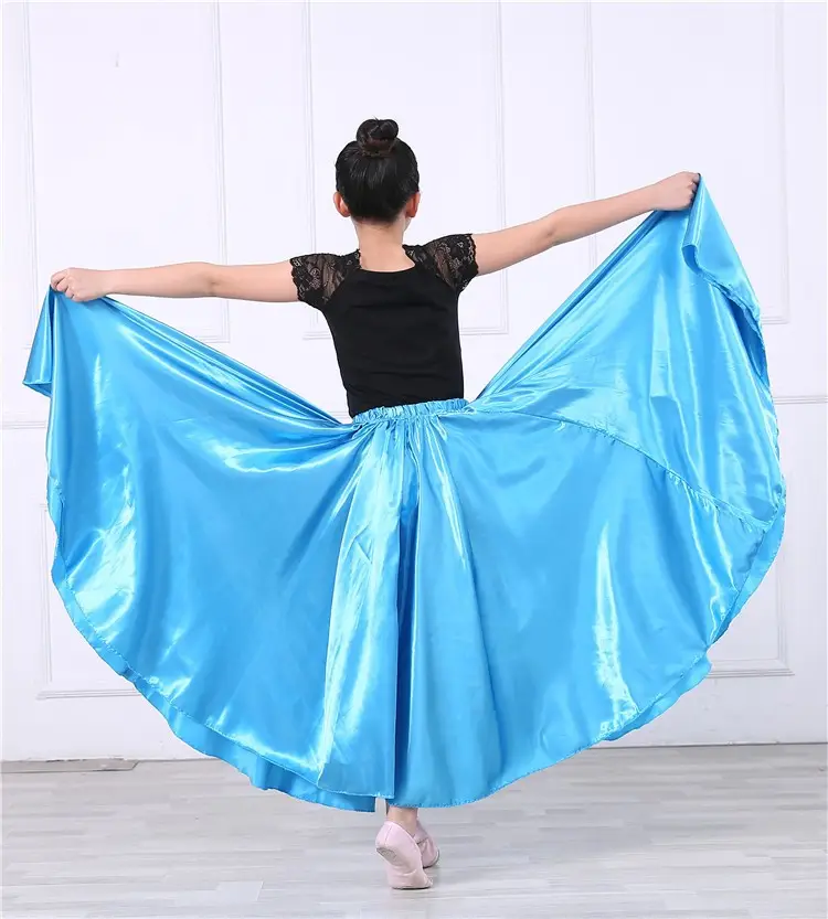 Pink Full-Length Spanish Dance Dress for Girls — feature 16