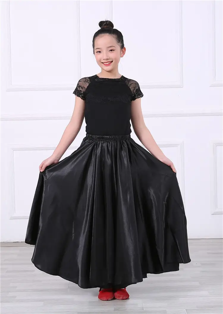 Pink Full-Length Spanish Dance Dress for Girls — feature 19