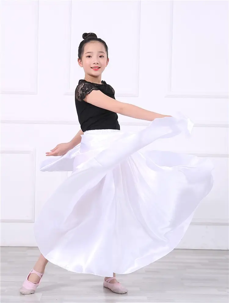 Pink Full-Length Spanish Dance Dress for Girls — feature 23