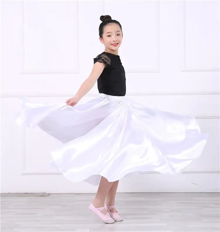 Pink Full-Length Spanish Dance Dress for Girls