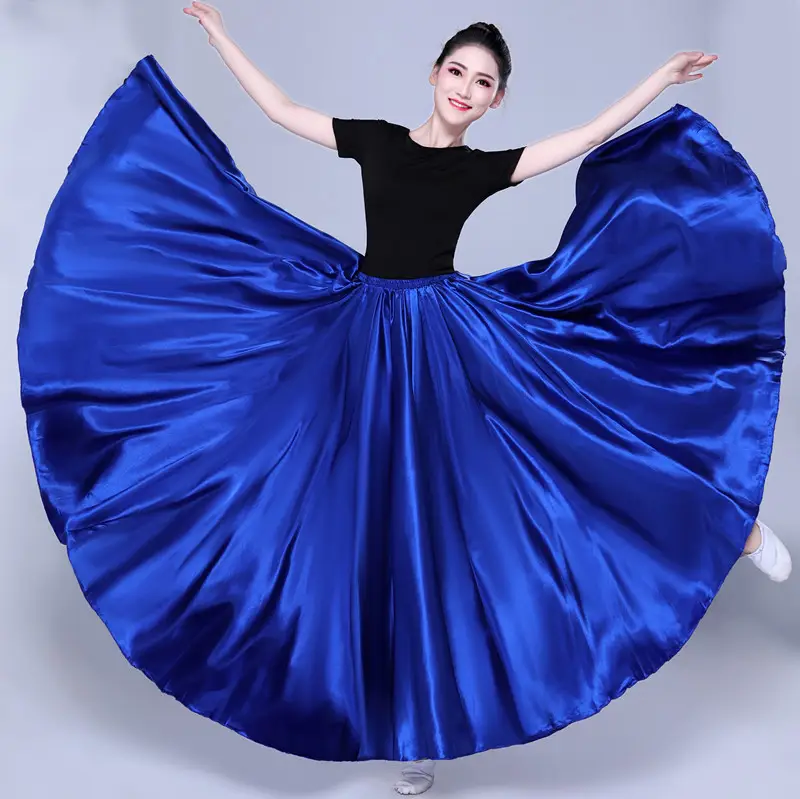 Pink Full-Length Spanish Dance Dress for Girls