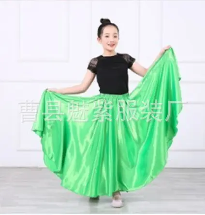 Pink Full-Length Spanish Dance Dress for Girls
