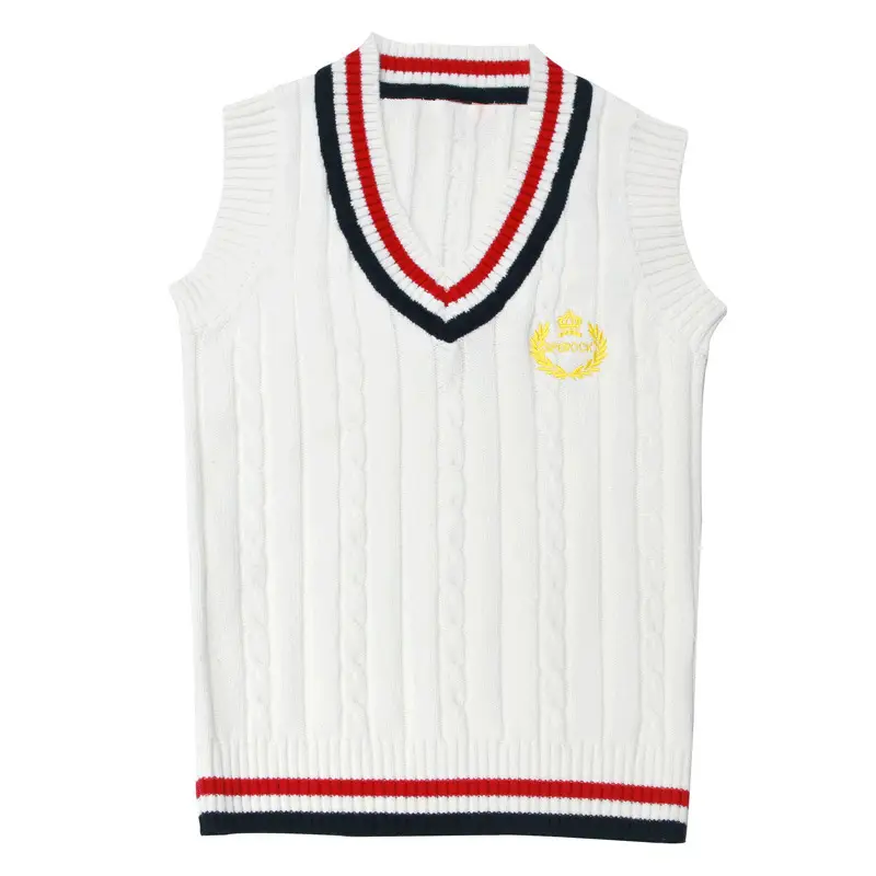 Men's New British Wool Vest Navy Blue V-Neck Sleeveless - Image 6