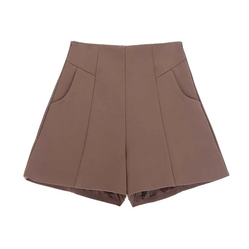 Korean Style High-Waisted Solid Color Shorts - Image 12